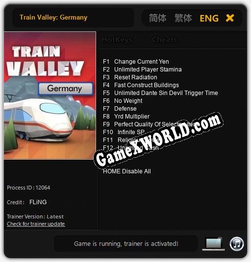 Трейнер для Train Valley: Germany [v1.0.6]