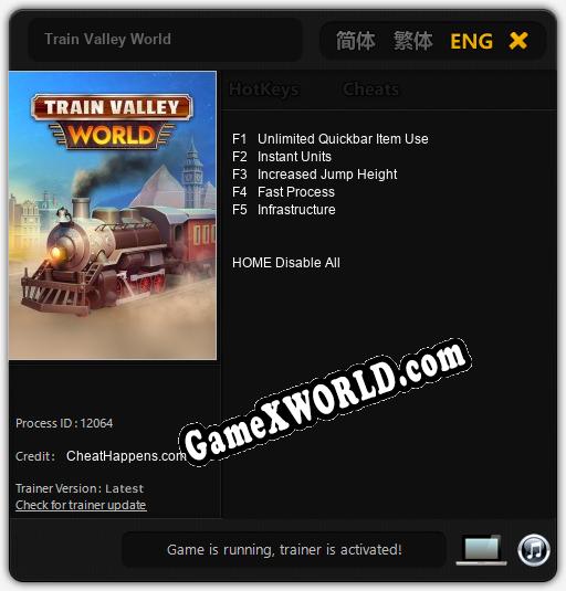 Трейнер для Train Valley World [v1.0.1]