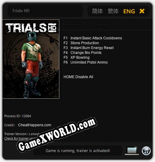 Trials HD: Трейнер +6 [v1.2]