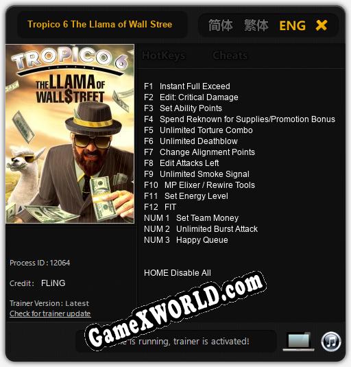 Tropico 6 The Llama of Wall Street: Читы, Трейнер +15 [FLiNG]