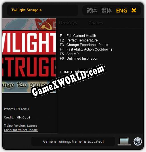 Twilight Struggle: ТРЕЙНЕР И ЧИТЫ (V1.0.97)