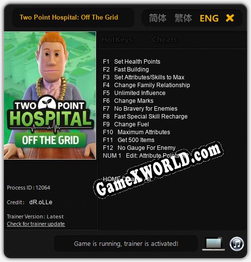 Two Point Hospital: Off The Grid: Трейнер +13 [v1.9]