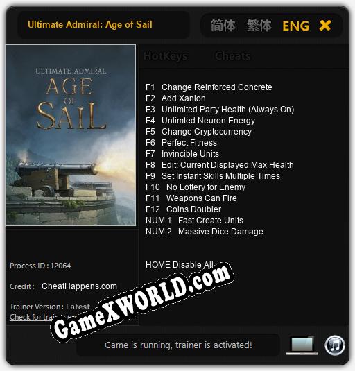 Трейнер для Ultimate Admiral: Age of Sail [v1.0.8]