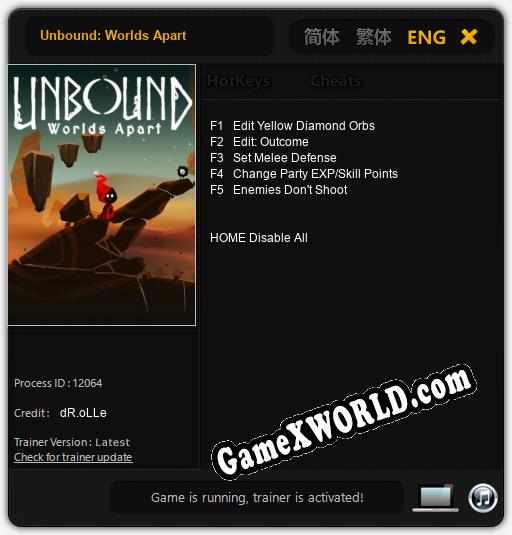 Unbound: Worlds Apart: ТРЕЙНЕР И ЧИТЫ (V1.0.58)