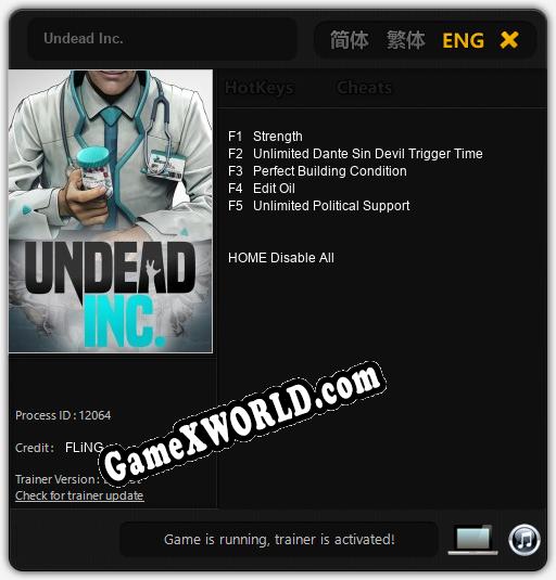 Undead Inc.: Трейнер +5 [v1.3]