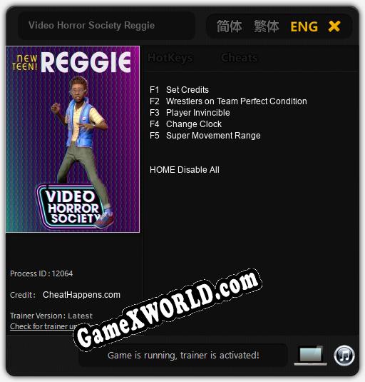 Video Horror Society Reggie: Трейнер +5 [v1.8]