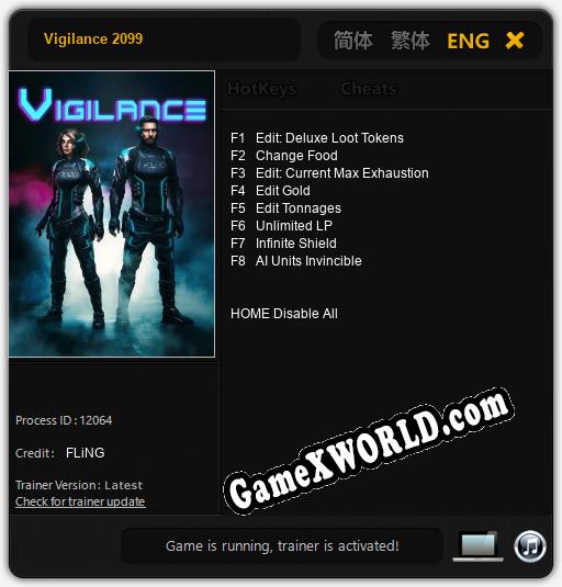 Vigilance 2099: Читы, Трейнер +8 [FLiNG]