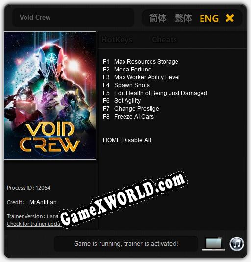 Void Crew: ТРЕЙНЕР И ЧИТЫ (V1.0.38)