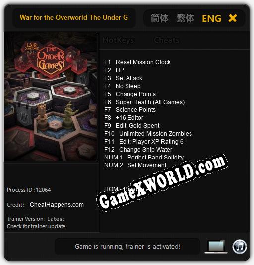 War for the Overworld The Under Games: Трейнер +14 [v1.6]