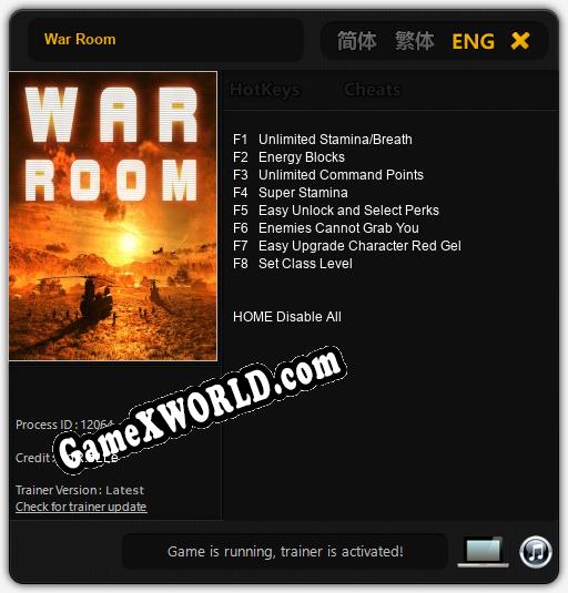 War Room: Трейнер +8 [v1.6]
