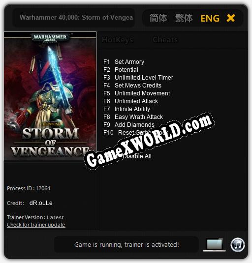Warhammer 40.000: Storm of Vengeance: Читы, Трейнер +8 [MrAntiFan]