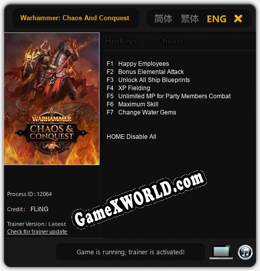 Warhammer: Chaos And Conquest: Трейнер +7 [v1.5]