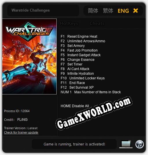 Warstride Challenges: Читы, Трейнер +13 [FLiNG]