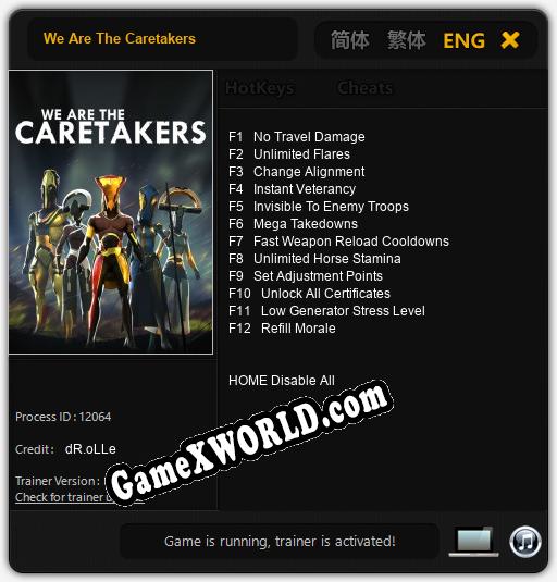 We Are The Caretakers: Трейнер +12 [v1.5]