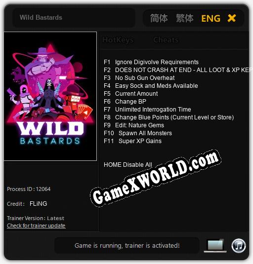 Wild Bastards: ТРЕЙНЕР И ЧИТЫ (V1.0.49)