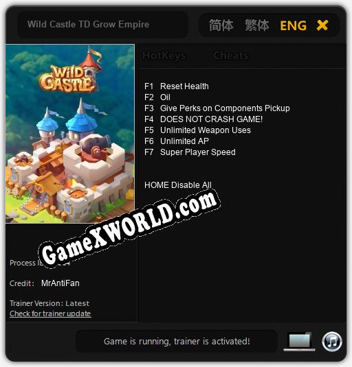 Трейнер для Wild Castle TD Grow Empire [v1.0.1]