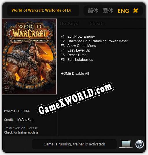 World of Warcraft: Warlords of Draenor: Читы, Трейнер +6 [MrAntiFan]