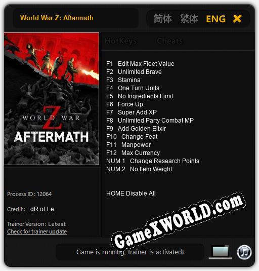 World War Z: Aftermath: Читы, Трейнер +14 [dR.oLLe]