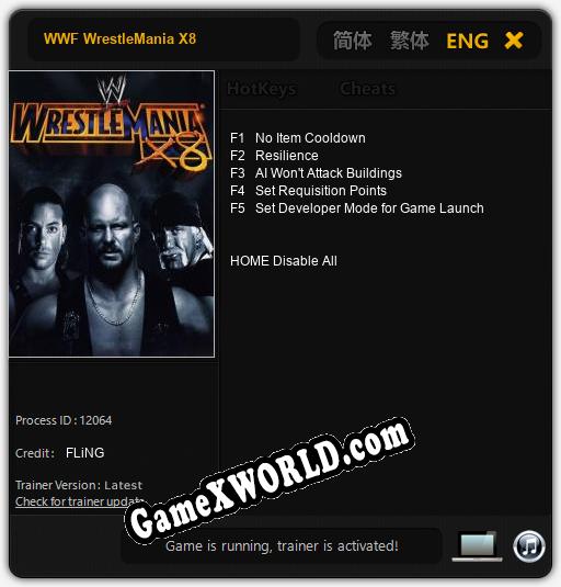 WWF WrestleMania X8: ТРЕЙНЕР И ЧИТЫ (V1.0.57)