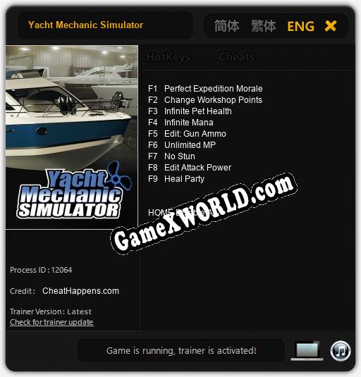 Yacht Mechanic Simulator: Читы, Трейнер +9 [CheatHappens.com]