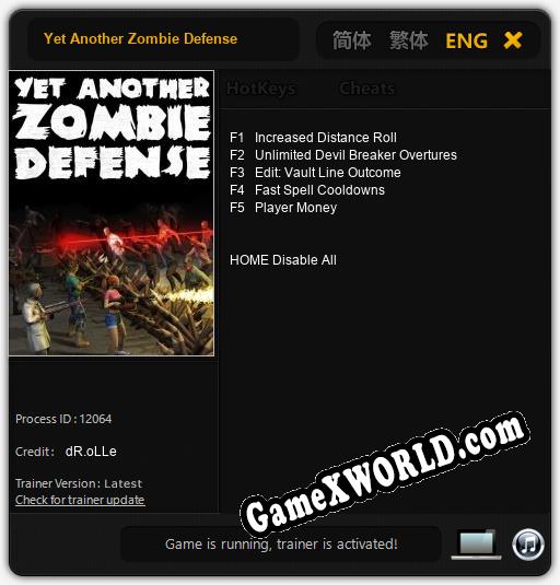 Yet Another Zombie Defense: Трейнер +5 [v1.8]