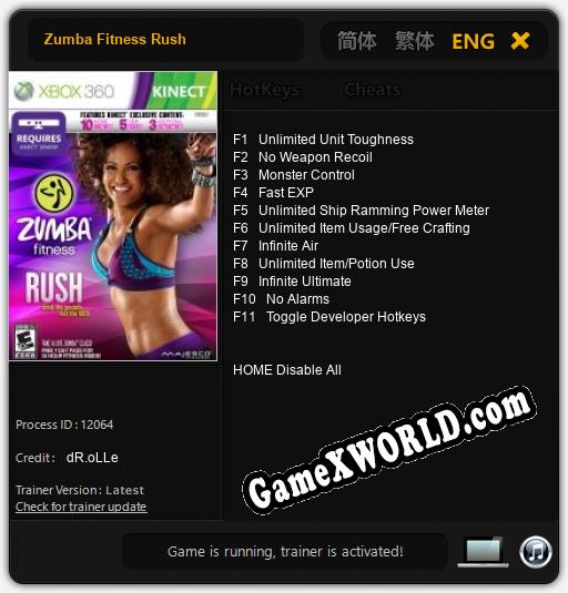 Zumba Fitness Rush: Трейнер +11 [v1.8]